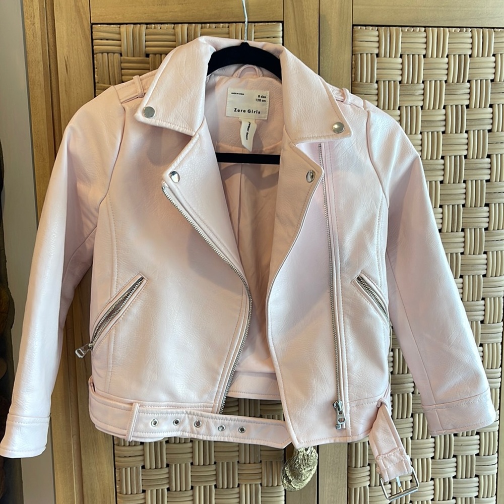 Zara Pink pleather jacket